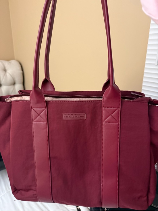 Poppy & Peonies Handbags - Poppy & Peonies Deep Burgundy Everyday Tote